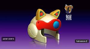 Samurai Pizza Cats (Speedy) Cat Helmet